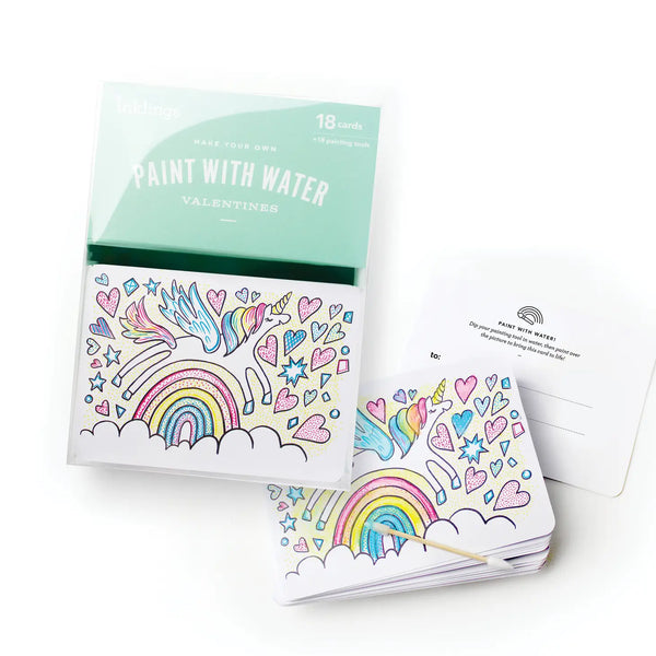 Paint with Water Valentines - Unicorn - Linzis