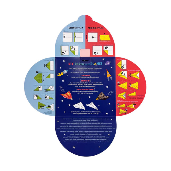 D.I.Y. Paper Air Planes Activity Kit - Set of 24 Designs - Linzis