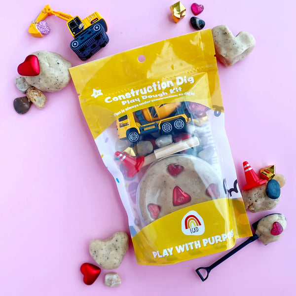 Valentines "I Dig You" Construction Kiddough Play Kit - Linzis