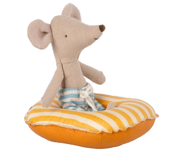 Rubber Boat, Small mouse - Yellow Stripe - Linzis