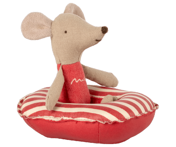 Rubber Boat, Small mouse - Red Stripe - Linzis