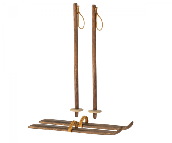 Ski and ski poles, Mum & Dad mouse - Linzis