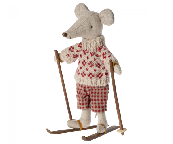 Ski and ski poles, Mum & Dad mouse - Linzis