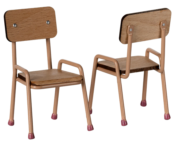 Table and chair set, Mouse - Dark powder - Linzis
