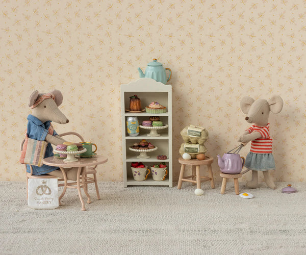 Café set, Mouse, Big - Pale pink - Linzis