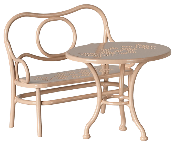 Café set, Mouse, Big - Pale pink - Linzis