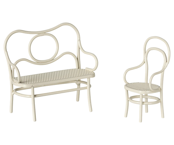 Café set, Mouse, Small - Off white - Linzis