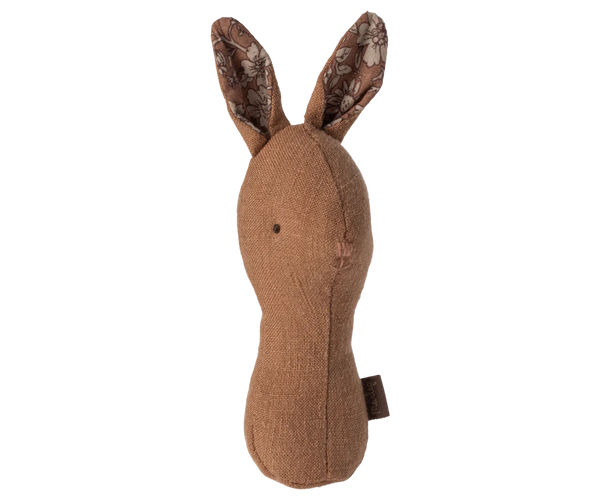 Lullaby Friends, Bunny Rattle - Chocolate - Linzis