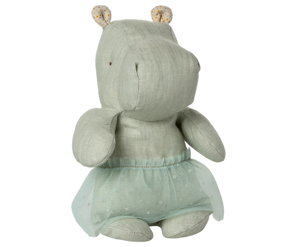 Safari friends, Hippo w. skirt, Small - Mint - Linzis