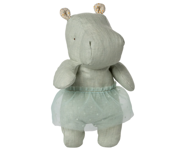 Safari friends, Hippo w. skirt, Small - Mint - Linzis