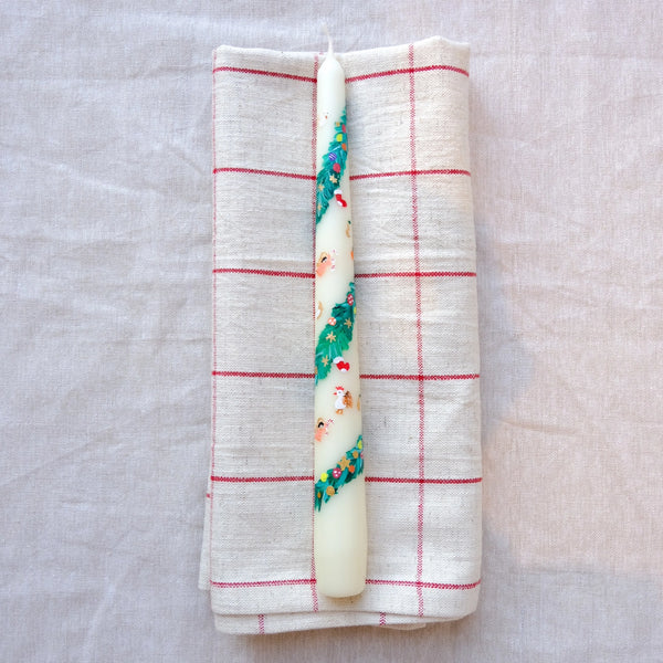 Christmas Hand Painted Candle - Linzis
