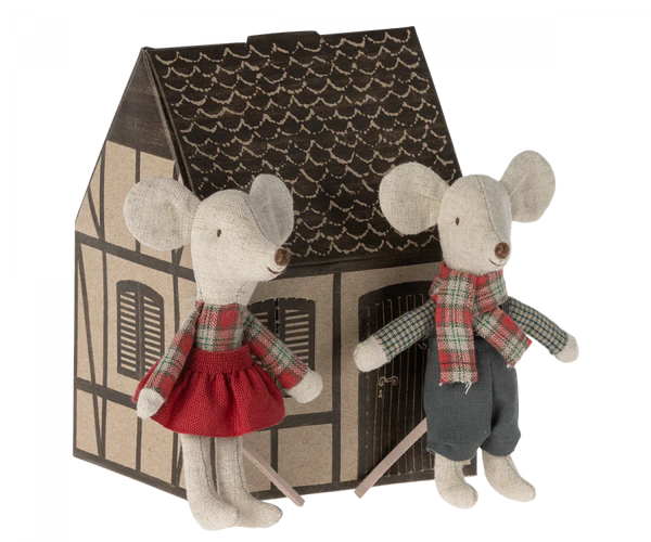 Winter Mice Twins, Little Brother and Sister - Linzis