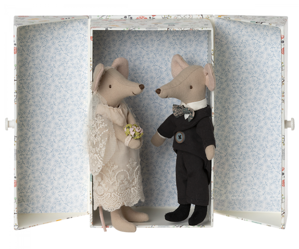 Wedding Mice Couple in Box - Linzis