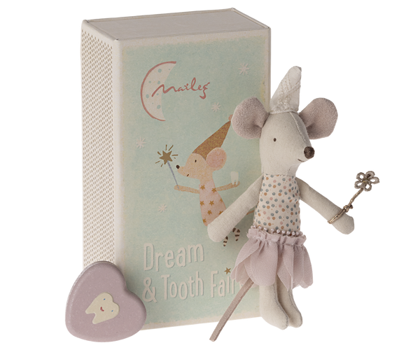 Tooth Fairy Mouse, LIttle Sister in Match Box New - Linzis