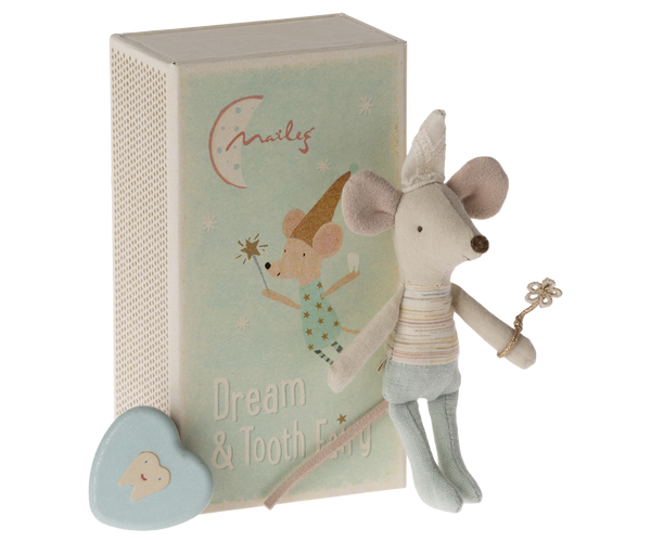 Tooth Fairy Mouse, LIttle Brother in Match Box - Linzis