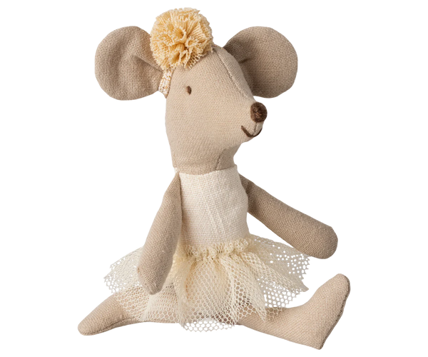 Ballerina Mouse, Little Sister - Off White - Linzis