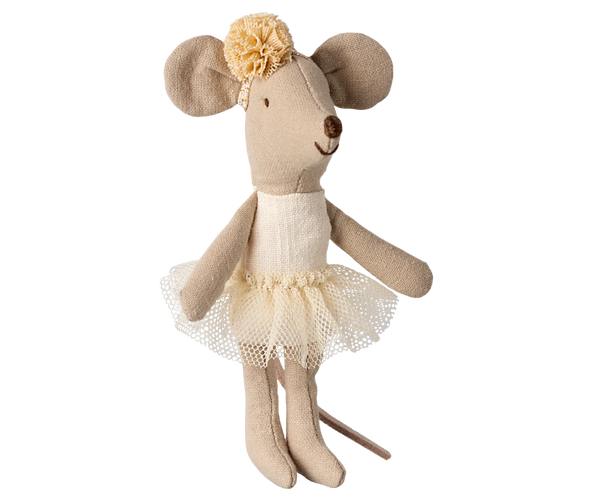 Ballerina Mouse, Little Sister - Off White - Linzis