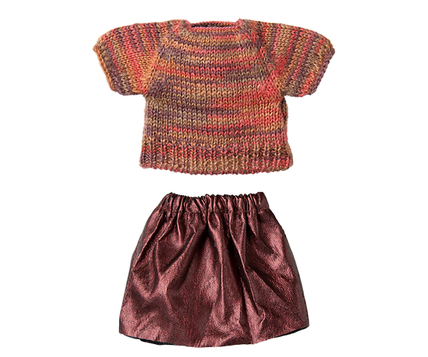Skirt and Knitted Blouse, Mum Mouse - Linzis