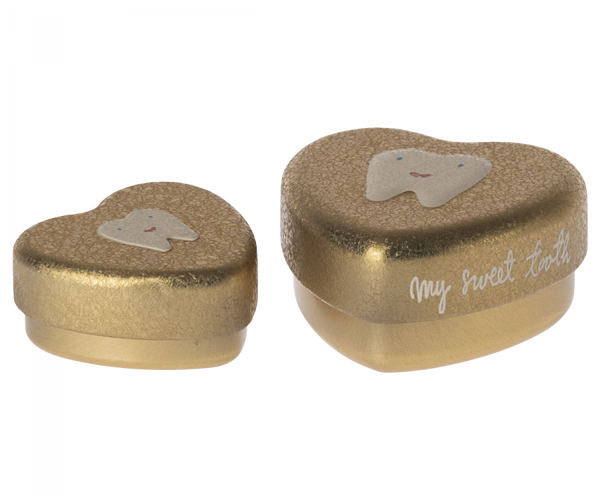 Tooth box, 2 pcs set - Gold - Linzis