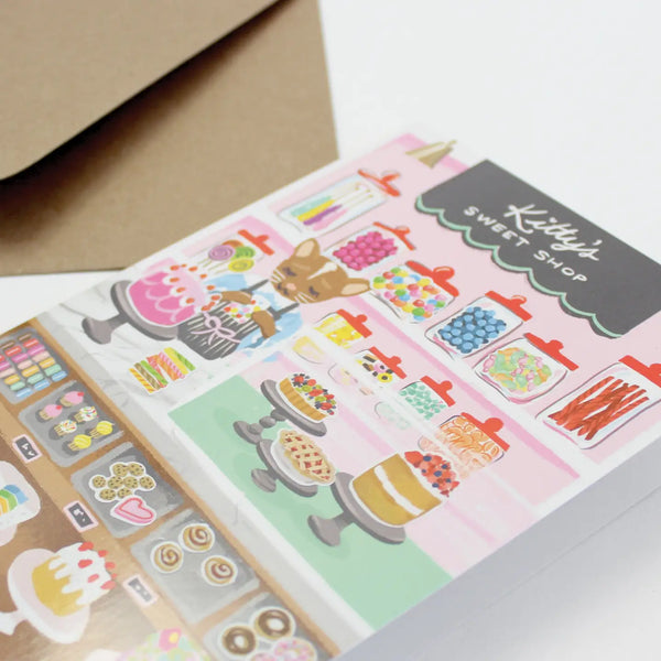 Sticker Scene Card - Sweet Shop - Linzis