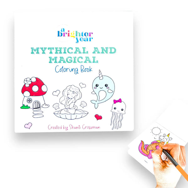 Mythical and Magical Mini Coloring Book - Linzis