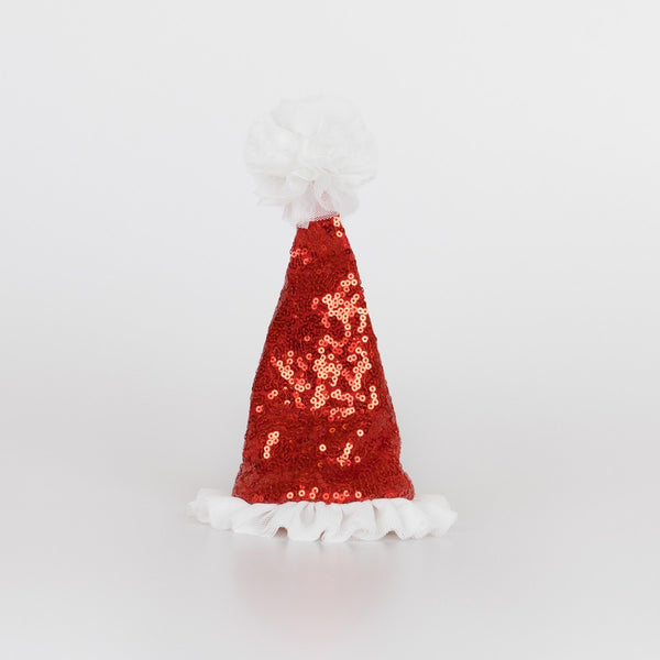 Sequin Santa Hat Hair Clip - Linzis