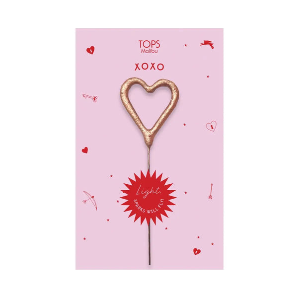 Sparkler Card Xo Gold and Rose Gold 4" - Linzis