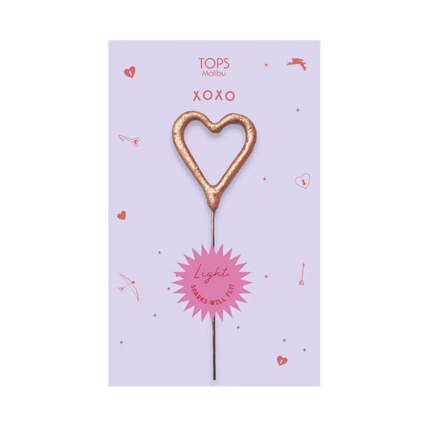Sparkler Card Xo Gold and Rose Gold 4" - Linzis