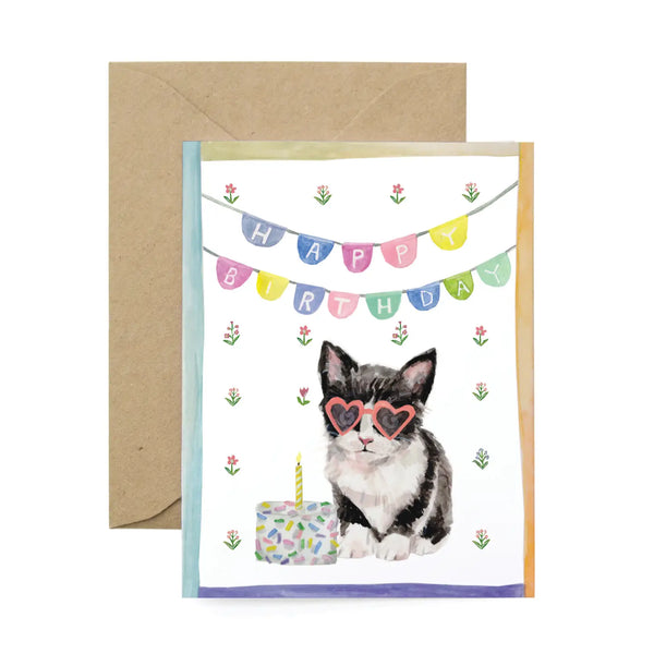 Birthday Cat Greeting Card