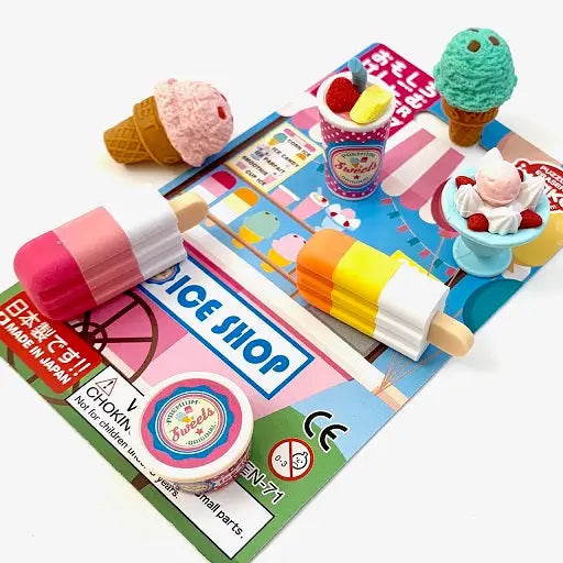 Iwako Ice Cream Shop Eraser Card - Linzis