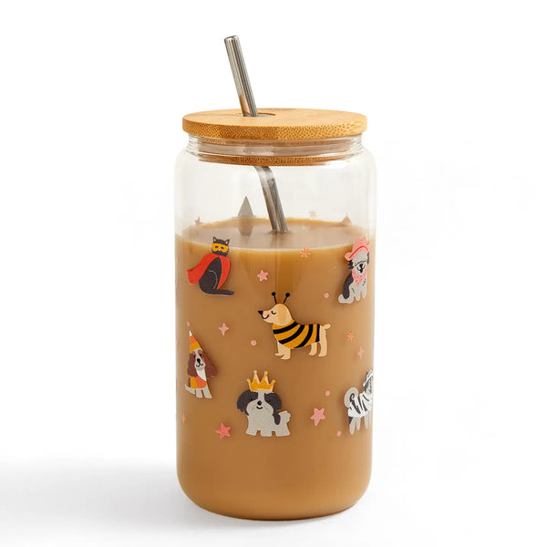 Trick or Treat Pets Halloween Glass Can - Linzis