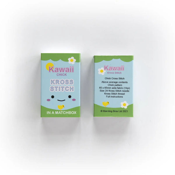 Kawaii Chick Mini Cross Stitch Kit in A Matchbox - Linzis
