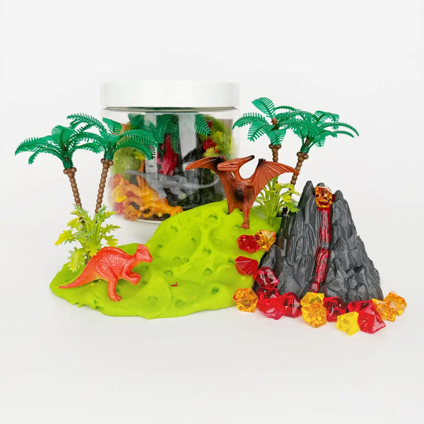 Dinosaur Volcano (Watersmellon) Dough-To-Go - Linzis