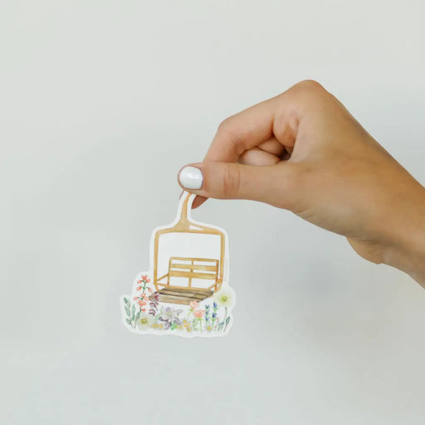 Wildflower Ski Chairlift Sticker