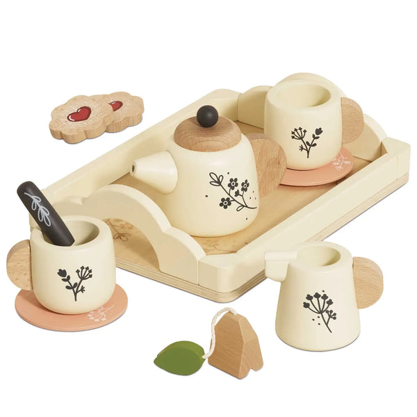 Eco-Friendly Wooden Tea Set & Tray - Linzis