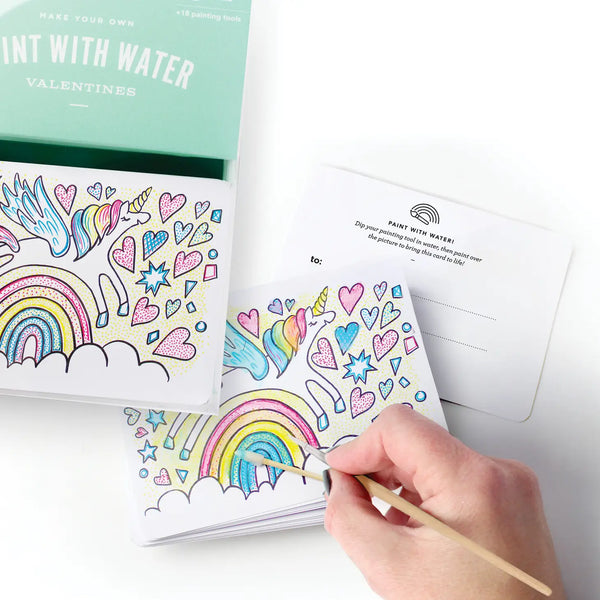 Paint with Water Valentines - Unicorn - Linzis