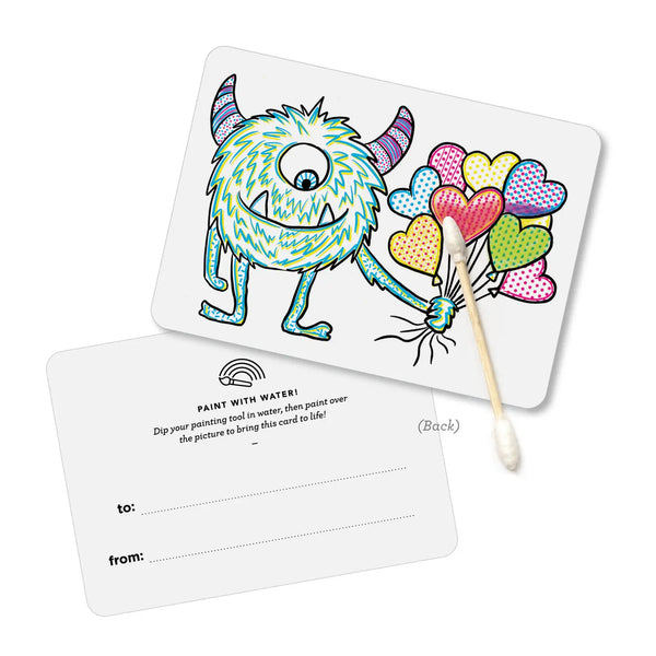 Paint with Water Valentines - Monster - Linzis