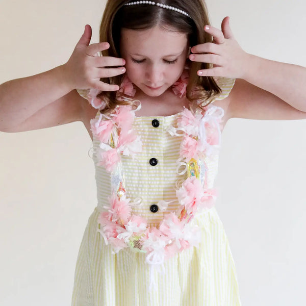 Kids Celebration Party Novelty Surprise Lei (Pink & Cream) - Linzis