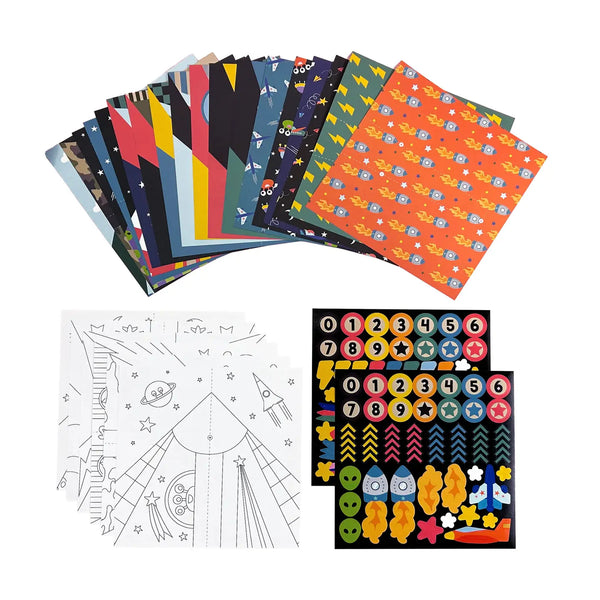 D.I.Y. Paper Air Planes Activity Kit - Set of 24 Designs - Linzis