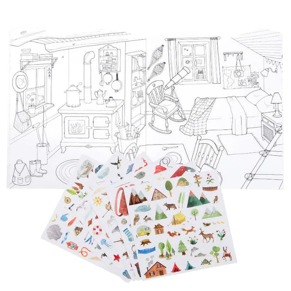 Explorer Theme Coloring Book - Linzis