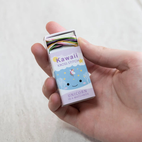 Kawaii Unicorn Mini Cross Stitch Kit - Linzis