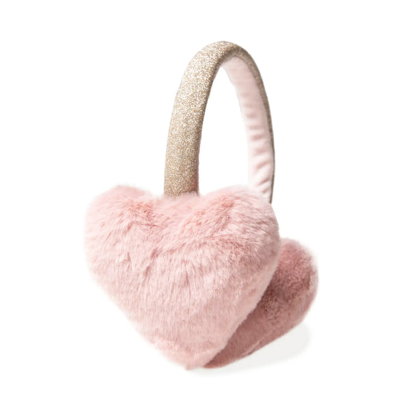 Fluffy Love Heart Earmuffs - Linzis