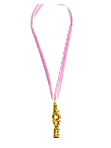 Love" Velvet Charm Necklace - Linzis
