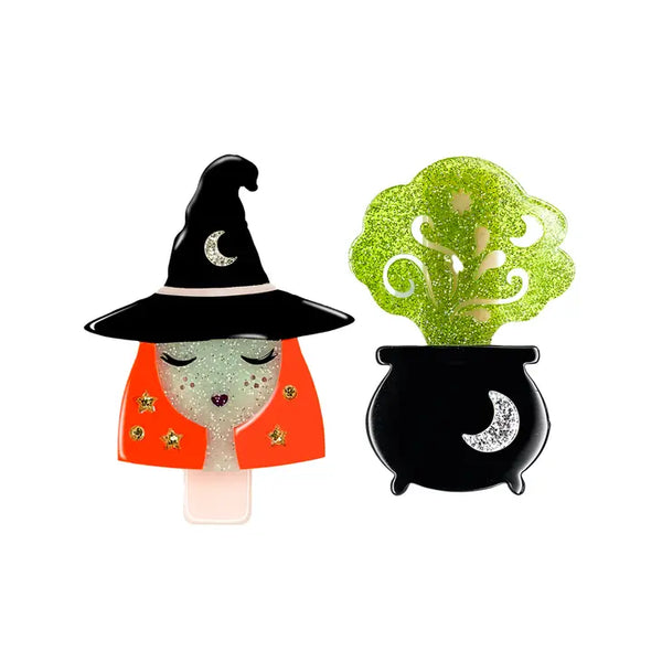 Witch & Cauldron Alligator Clips - Linzis