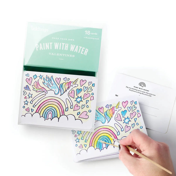 Paint with Water Valentines - Unicorn - Linzis