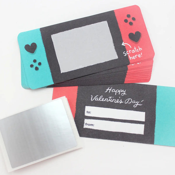 Scratch-Off Valentines - Game On - Linzis