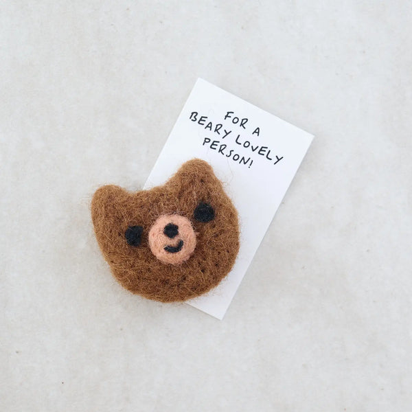 Big Bear Hug Wool Felt Bear in A Matchbox - Linzis