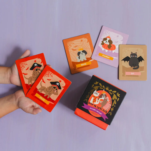 Trick or Treat Pets Memory Card Game - Linzis