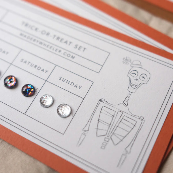 Trick-Or-Treat Stick-On Earring Set - Linzis