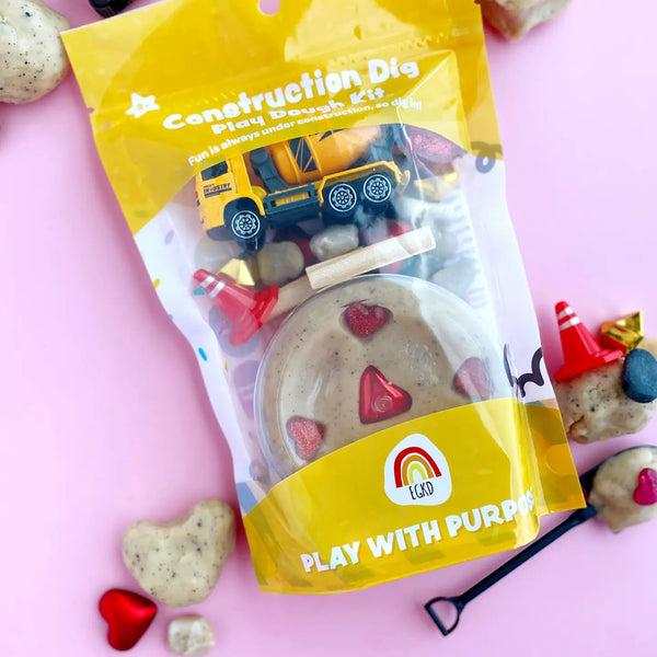 Valentines "I Dig You" Construction Kiddough Play Kit - Linzis